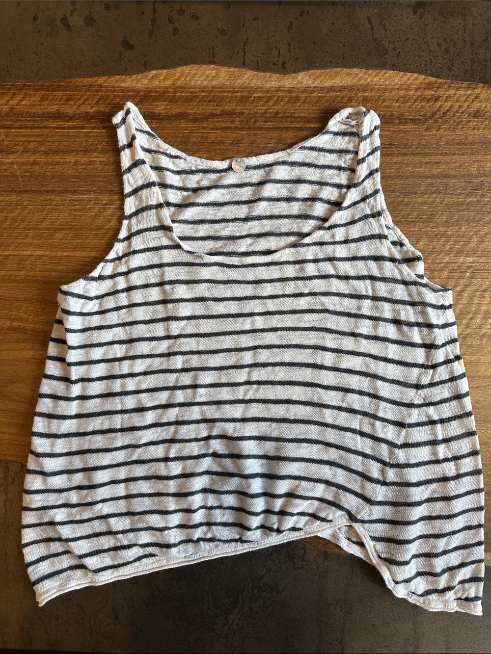 Margaret O Leary Linen Srriped Knit Top